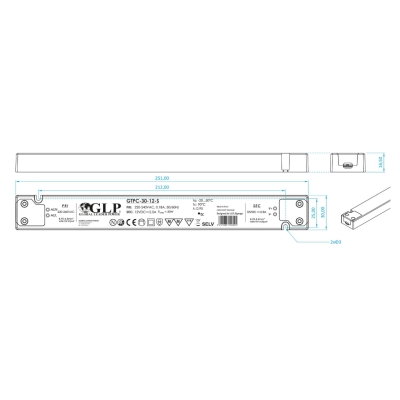 ZASILACZ IMPULSOWY 12V/2.5A-GTPCS