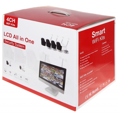 ZESTAW DO MONITORINGU APTI-KIT-WIFI-M20C2 Wi-Fi, 4 KANAŁY - 1080p