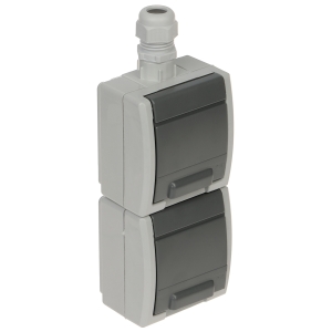 GNIAZDO NATYNKOWE PODWÓJNE AQUANT-G2/V2/EPN 230 V AC 16 A IP65 Elektro-Plast
