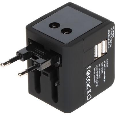 UNIWERSALNA PRZEJŚCIÓWKA SIECIOWA Z ZASILACZEM USB ASP-100/230V+USB