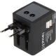 UNIWERSALNA PRZEJŚCIÓWKA SIECIOWA Z ZASILACZEM USB ASP-100/230V+USB