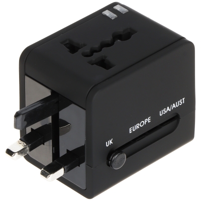 UNIWERSALNA PRZEJŚCIÓWKA SIECIOWA Z ZASILACZEM USB ASP-100/230V+USB