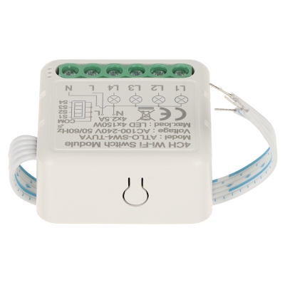 POCZWÓRNY INTELIGENTNY STEROWNIK OŚWIETLENIA LED ATLO-SW4-TUYA Wi-Fi, Tuya Smart