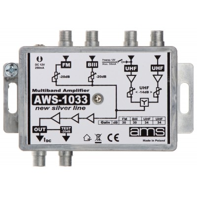 WZMACNIACZ ANTENOWY AWS-1033 AMS