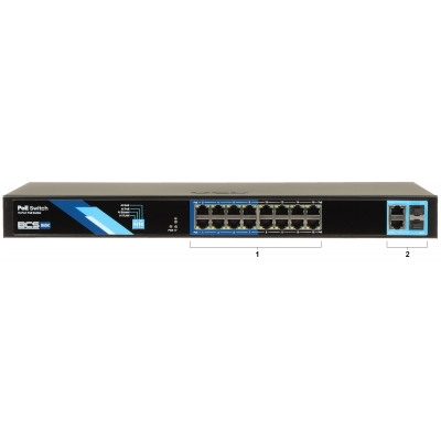 SWITCH POE BCS-B-SP1602G-2SFP(II) 16-PORTOWY SFP BCS BASIC
