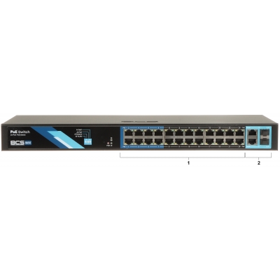SWITCH POE BCS-B-SP2402G-2SFP(II) 24-PORTOWY SFP BCS BASIC
