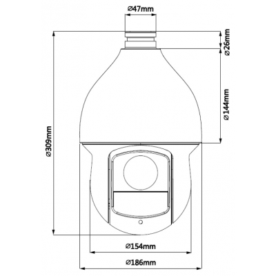 KAMERA AHD, HD-CVI, HD-TVI, PAL SZYBKOOBROTOWA ZEWNĘTRZNA BCS-SDHC4230-III - 1080p 4.5 ... 135 mm