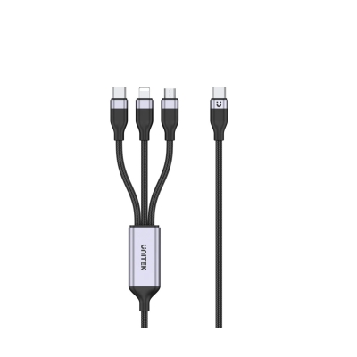 PRZEWÓD 3 W 1 C14101AGY01-1.5M USB-C/USB-C, LIGHTNING, MICRO-USB 1.5 m UNITEK