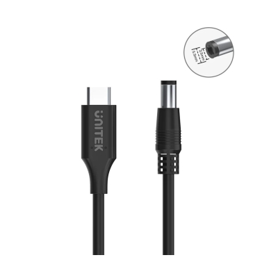 KABEL ZASILAJĄCY C14116BK-1.8M DC JACK 5.5 X 2.5 MM / USB-C 1.8 m UNITEK