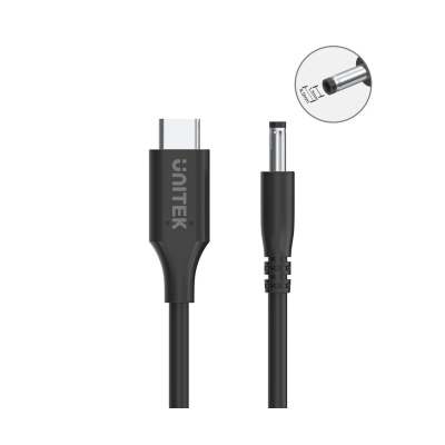 KABEL ZASILAJĄCY C14118BK-1.8M DC Jack 4.0 x 1.7 mm / USB-C 1.8 m UNITEK