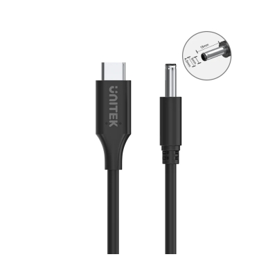 KABEL ZASILAJĄCY C14120BK-1.8M DC Jack 4.5 x 3.0 / USB-C 1.8 m UNITEK
