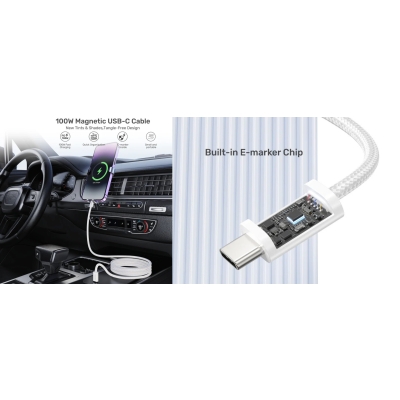 PRZEWÓD MAGNETYCZNY C14141ACL01-1M USB-C/USB-C 1.0 m UNITEK