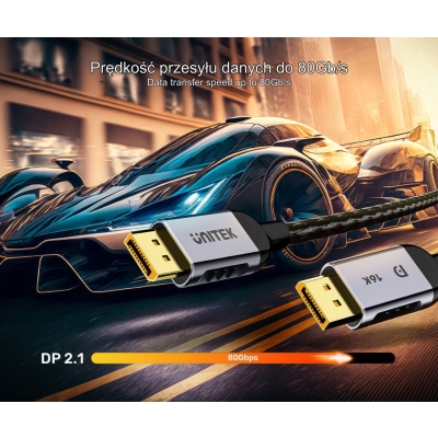 KABEL DISPLAYPORT C1626GY01-1.5M 16K @ 60 Hz, 1.5 m UNITEK