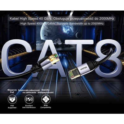 PATCHCORD C18149AGY03-20M S/FTP KAT. 8, 20 m UNITEK