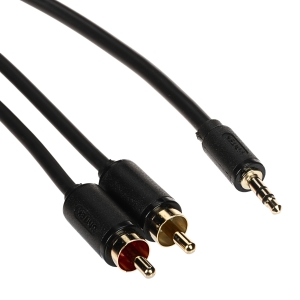 PRZEWÓD C19023BK03 2 x CINCH / Jack TRS 3.5 mm 5 m UNITEK