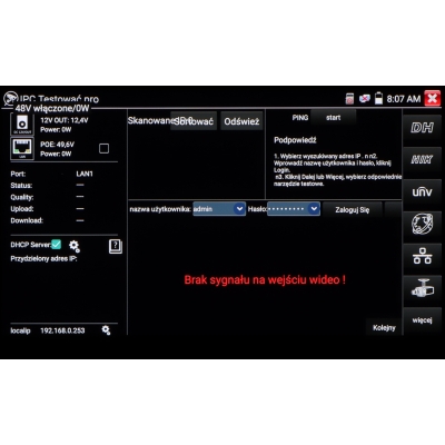 WIELOFUNKCYJNY TESTER CCTV CS-H6-50H