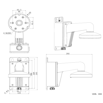 UCHWYT KAMERY DS-1273ZJ-140B Hikvision