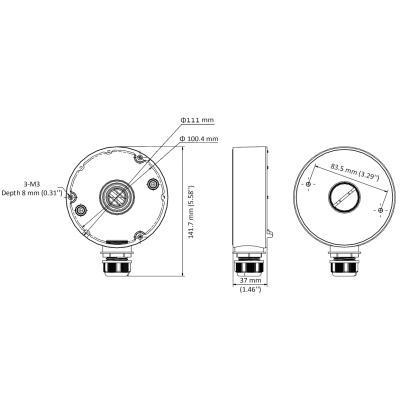 UCHWYT KAMERY DS-1280ZJ-DM18(BLACK) Hikvision