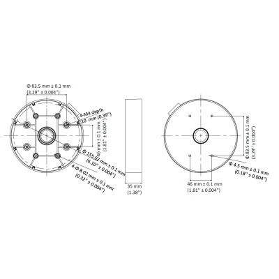 UCHWYT KAMERY DS-1280ZJ-DM55(BLACK) Hikvision