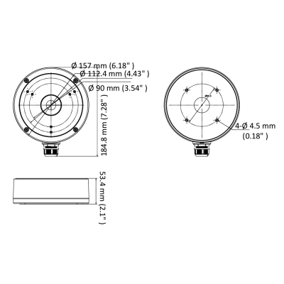 UCHWYT KAMERY DS-1280ZJ-M(BLACK) Hikvision