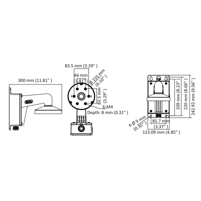 UCHWYT KAMERY DS-1473ZJ-155B Hikvision