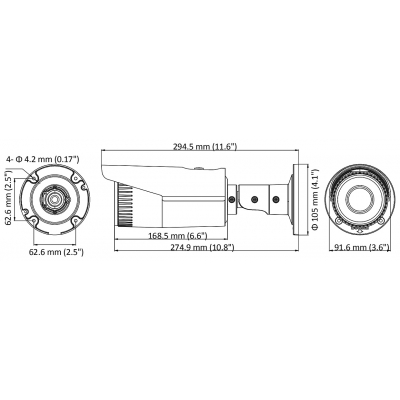 KAMERA IP DS-2CD1631FWD-IZ(2.8-12mm) - 3 Mpx - <strong>MOTOZOOM </strong>Hikvision