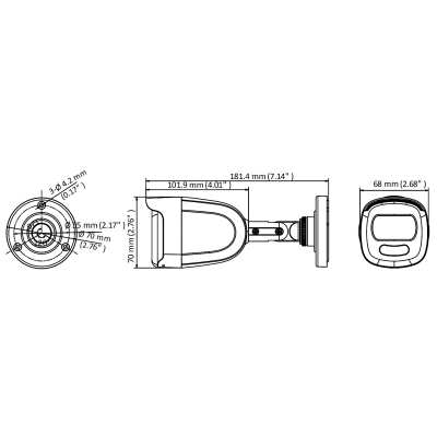 KAMERA AHD, HD-CVI, HD-TVI, PAL DS-2CE10DFT-F28(2.8MM) ColorVu - 1080p Hikvision