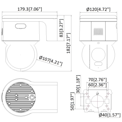 KAMERA IP SZYBKOOBROTOWA ZEWNĘTRZNA DS-2DE3A400BW-DE/W(F1)(T5) ACUSENSE - 4 Mpx 4 mm Hikvision