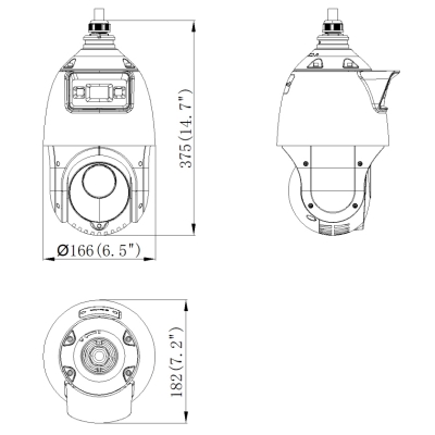 KAMERA IP SZYBKOOBROTOWA ZEWNĘTRZNA DS-2SE4C225MWG-E(12F0) TandemVu ColorVu - 1080p 4.8 ... 120 mm Hikvision