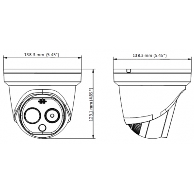 HYBRYDOWA KAMERA TERMOWIZYJNA IP DS-2TD1217B-6/PA 6.2 mm - 720p, 8 mm - 4 Mpx Hikvision