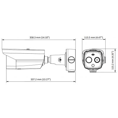 HYBRYDOWA KAMERA TERMOWIZYJNA IP DS-2TD2617-3/PA 3.1 mm - 720p, 4 mm - 4 Mpx Hikvision