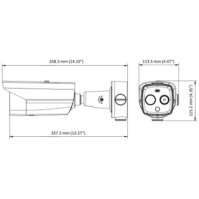 HYBRYDOWA KAMERA TERMOWIZYJNA IP DS-2TD2617-6/QA 6.2 mm - 720p, 8 mm - 4 Mpx Hikvision