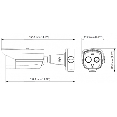 HYBRYDOWA KAMERA TERMOWIZYJNA IP DS-2TD2617B-3/PA 3.1 mm - 720p, 4 mm - 4 Mpx Hikvision