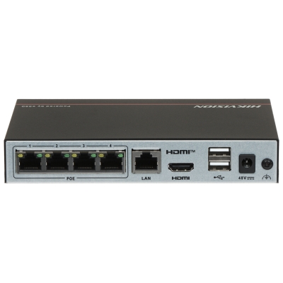 REJESTRATOR IP DS-E04NI-Q1/4P(SSD1T) 4 KANAŁY, 4 PoE Hikvision