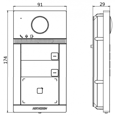 WIDEODOMOFON BEZPRZEWODOWY DS-KV8213-WME1/FLUSH Wi-Fi / IP Hikvision