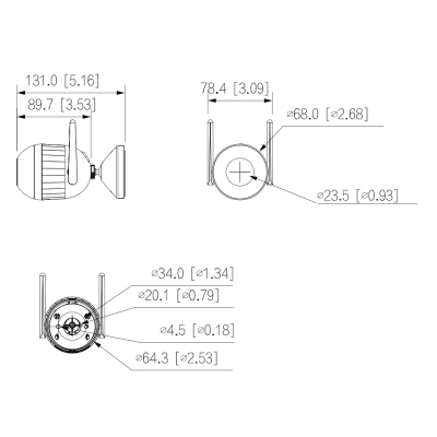 KAMERA IP F4C-PV-0280B Wi-Fi, Smart Dual Light Active Deterrence - 3.7 Mpx 2.8 mm DAHUA