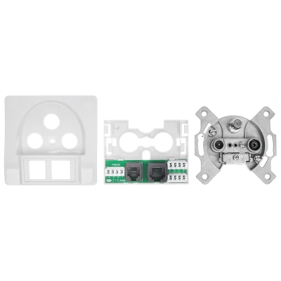 GNIAZDO KOŃCOWE GAR-SAT/2RJ R-TV SAT+RJ45+RJ11