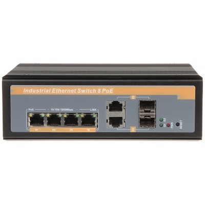SWITCH PRZEMYSŁOWY POE GTS-P1-08-4G2G 6-PORTOWY + 2 x SFP