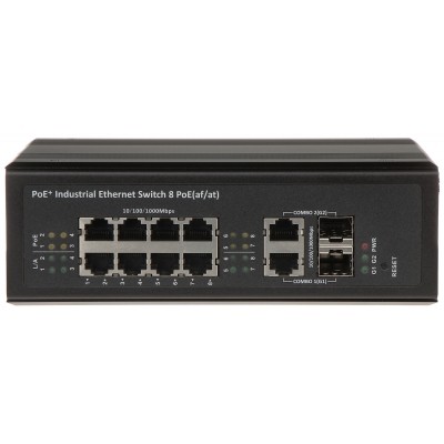 SWITCH PRZEMYSŁOWY POE GTS-P1-10-8G2G 10-PORTOWY + 2 x SFP