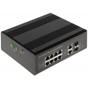 SWITCH PRZEMYSŁOWY POE GTS-P1-10-8G2G 10-PORTOWY + 2 x SFP