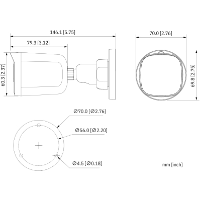 KAMERA AHD, HD-CVI, HD-TVI, PAL HAC-B1A21-U-0280B - 1080p 2.8 mm DAHUA