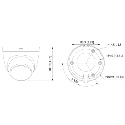 KAMERA AHD, HD-CVI, HD-TVI, PAL HAC-HDW1200TQ-0280B-S5 - 1080p 2.8 mm DAHUA
