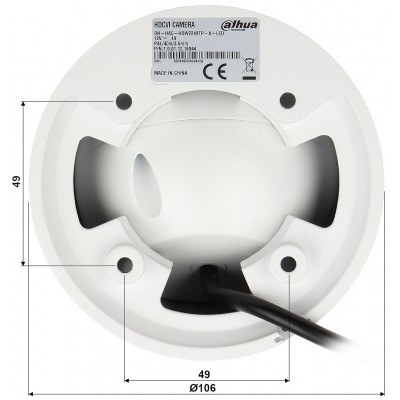 KAMERA AHD, HD-CVI, HD-TVI, PAL HAC-HDW2249T-A-LED-0360B Full-Color - 1080p 3.6 mm DAHUA