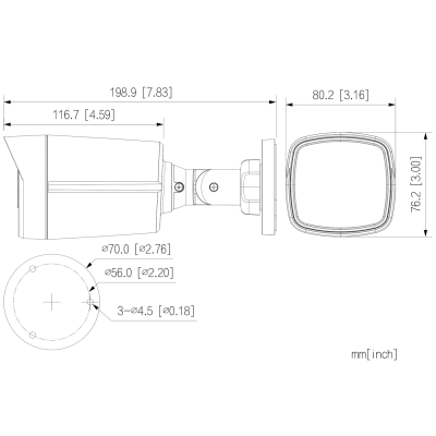 KAMERA AHD, HD-CVI, HD-TVI, PAL HAC-HFW1200TLM-I6-A-0360B-S6 - 1080p 3.6 mm DAHUA