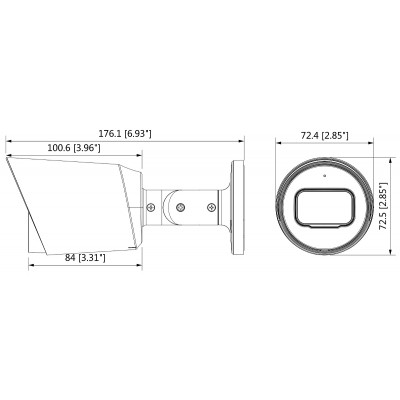 KAMERA AHD, HD-CVI, HD-TVI, PAL HAC-HFW1230T-0280B - 1080p 2.8 mm DAHUA