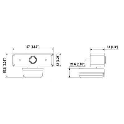 KAMERA INTERNETOWA USB HAC-UZ3-A-0360B-ENG - 1080p 3.6 mm DAHUA