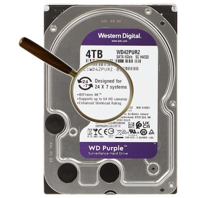 DYSK DO REJESTRATORA HDD-WD42PURZ 4TB 24/7 WESTERN DIGITAL