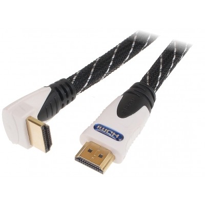 KABEL HDMI-3.0-PK WTYK PROSTY I KĄTOWY 3.0 m