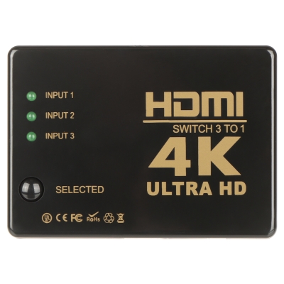 PRZEŁĄCZNIK HDMI-SW-3/1-IR-4K