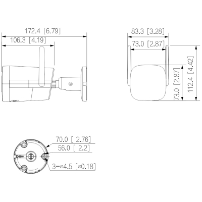 KAMERA IP IPC-HFW1430DT-STW-0280B Wi-Fi - 4 Mpx 2.8 mm DAHUA